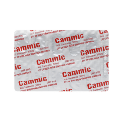 Thuốc Cammic 500mg Vĩnh Phúc điều trị và phòng ngừa chảy máu (10 vỉ x 10 viên)