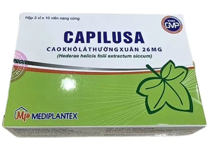 Thuốc Capilusa Mediplantex làm thông thoáng đường thở, giảm ho, giảm co thắt phế quản (3 vỉ x 10 viên)