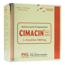Thuốc Cimacin Phil hỗ trợ điều trị viêm da, sạm da (12 vỉ x 5 viên)