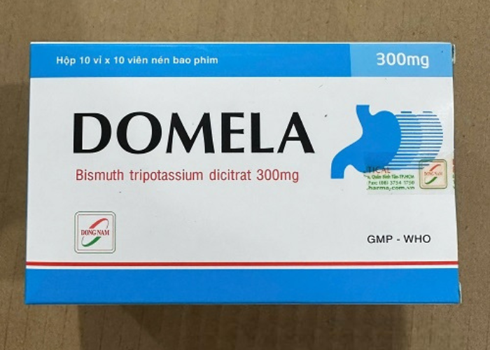 Thuốc Domela 300mg Đông Nam điều trị viêm loét dạ dày và tá tràng (10 vỉ x 10 viên)