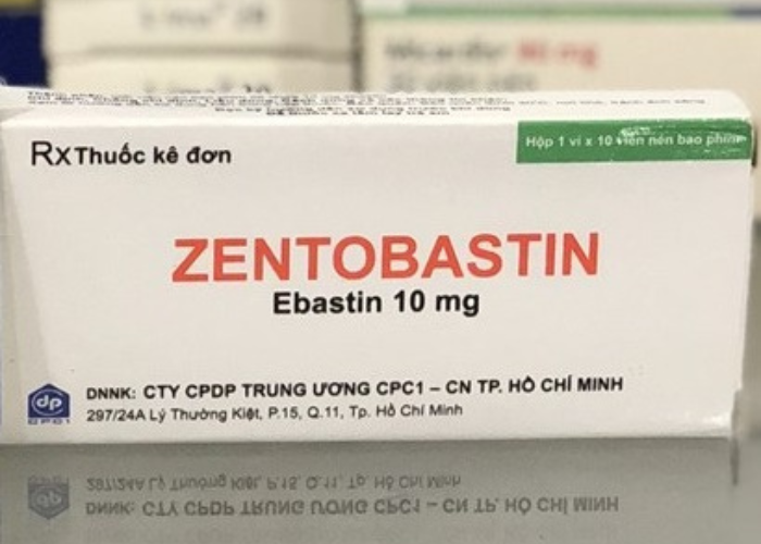 Thuốc Zentobastin 10mg Nexus Pharma điều trị viêm mũi dị ứng, mày đay (1 vỉ x 10 viên)