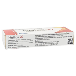 Viên nén bao phim Fasthan 20 20mg Savi điều trị rối loạn lipid máu, dự phòng biến cố tim mạch điều trị hạ Cholesterol máu (Hộp 3 vỉ x 10 viên)