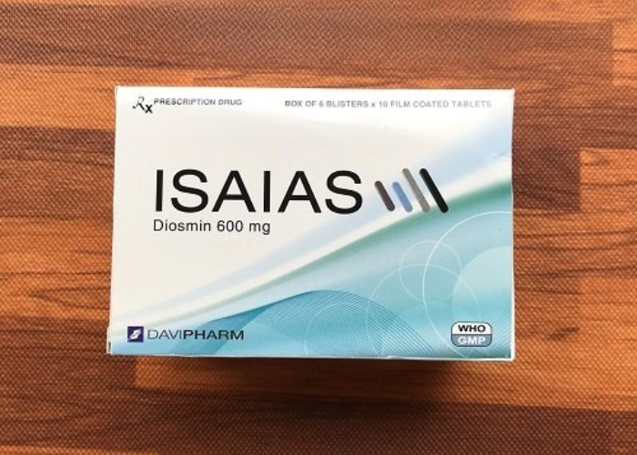 Viên nén Isaias 600mg Davipharm điều trị suy tĩnh mạch, trĩ cấp tính (6 vỉ x 10 viên) Viên nén Isaias 600mg điều trị suy tĩnh mạch, trĩ cấp tính (6 vỉ x 10 viên)