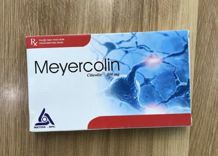Viên phục hồi vận động sau tai biến, bệnh Parkinson Meyercolin 500mg Meyer - BPC (2 vỉ x 10 viên)