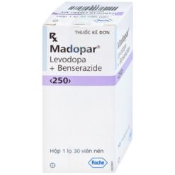 Viên nén Madopar Levodopa And Benserazide 250 Roche điều trị bệnh Parkinson vô căn (30 viên)