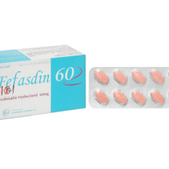 Thuốc Fefasdin 60 Khapharco điều trị viêm mũi dị ứng, mày đay mạn tính vô căn (10 vỉ x 10 viên)