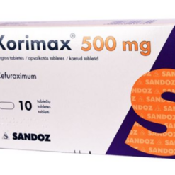 Thuốc Xorimax 500mg Sandoz điều trị các bệnh lý viêm xoang cấp, viêm tai giữa cấp tính (1 vỉ x 10 viên)