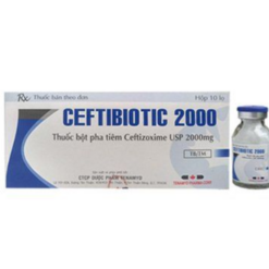 Thuốc Ceftibiotic 2000 điều trị các nhiễm khuẩn hô hấp, nhiễm khuẩn huyết, nhiễm khuẩn xương khớp.