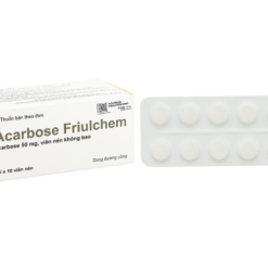 Thuốc Acarbose Friulchem 50mg Famar hỗ trợ điều trị đái tháo đường típ 2 (9 vỉ x 10 viên)