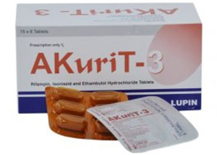 Thuốc Akurit-3 Lupin điều trị lao phổi