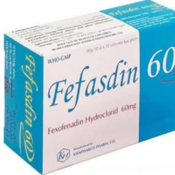 Thuốc Fefasdin 60 Khapharco điều trị viêm mũi dị ứng, mày đay mạn tính vô căn (10 vỉ x 10 viên)