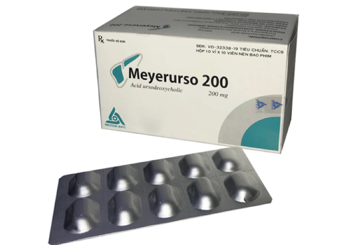 Meyerurso 200mg Meyer-BPC cải thiện chức năng gan, điều trị làm tan sỏi cholesterol (Hộp 10 vỉ x 10 viên)