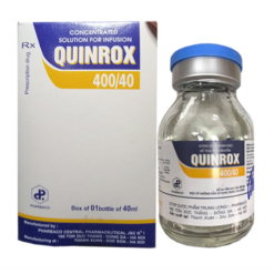 Quinrox 400/40 Pharbaco điều trị tình trạng nhiễm khuẩn nặng (Hộp 01 lọ x 40ml)