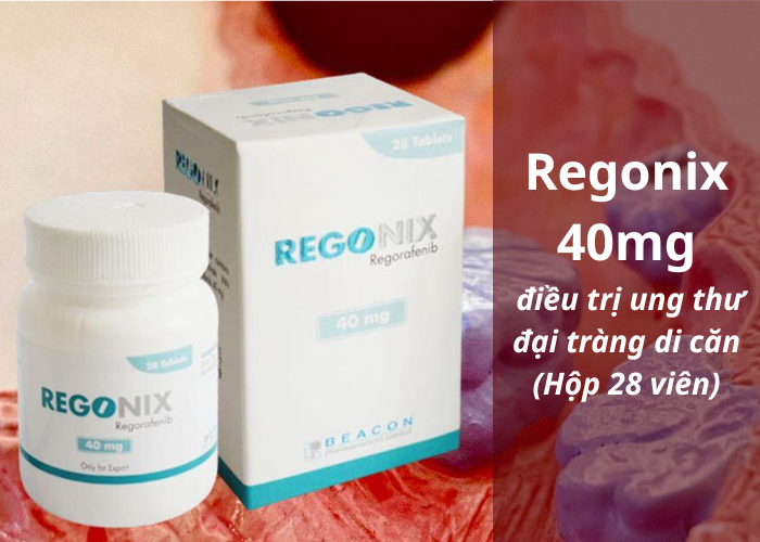 Regonix 40mg Beacon Pharmaceuticals Ltd điều trị ung thư đại tràng di căn (Hộp 28 viên)
