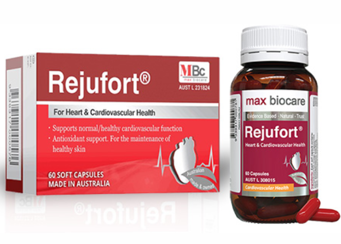 Rejufort thuốc bổ hỗ trợ điều trị phòng ngừa bệnh tim mạch (60 viên nang mềm/lọ)