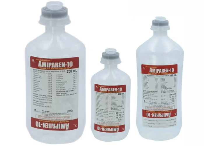 Thuốc Amiparen 10 Otsuka điều trị cho bệnh nhân giảm protein huyết tương, suy dinh dưỡng (Chai 200ml)