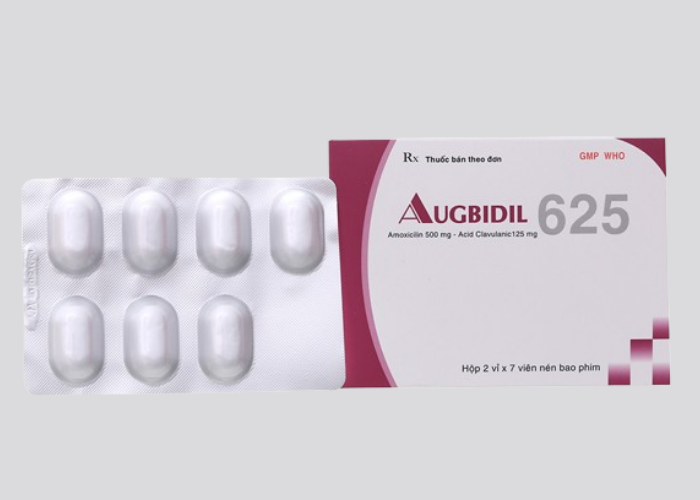 Thuốc Augbidil 625 Bidiphar điều trị nhiễm khuẩn (hộp 2 vỉ x 7 viên)