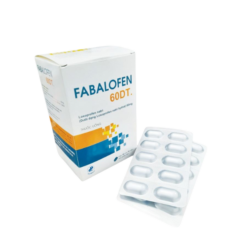 Thuốc Fabalofen 60 DT Pharbaco giảm đau, kháng viêm chấn thương, rối loạn viêm đường hô hấp (Hộp 10 vỉ x 10 viên)