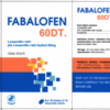 Thuốc Fabalofen 60 DT Pharbaco giảm đau, kháng viêm chấn thương, rối loạn viêm đường hô hấp (Hộp 10 vỉ x 10 viên)
