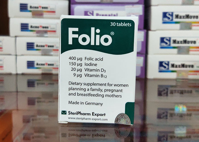 Thuốc Folio Steripharm Export GmbH cho phụ nữ mang thai và cho con bú (hôp 1 vỉ x 30 viên)