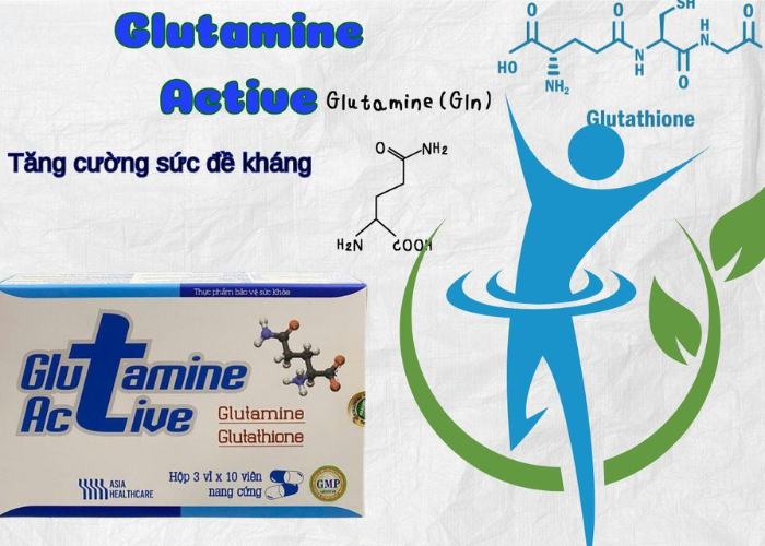 Thuốc Glutamine active tăng cường sức đề kháng cho cơ thể (Hộp 3 vỉ x 10 viên)