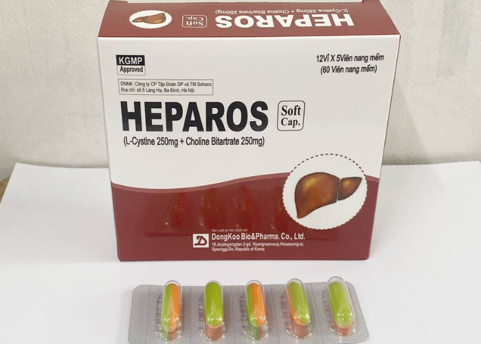 Thuốc Heparos Dongkoo điều trị sỏi mật, bảo vệ gan (Hộp 12 vỉ x 5 viên)
