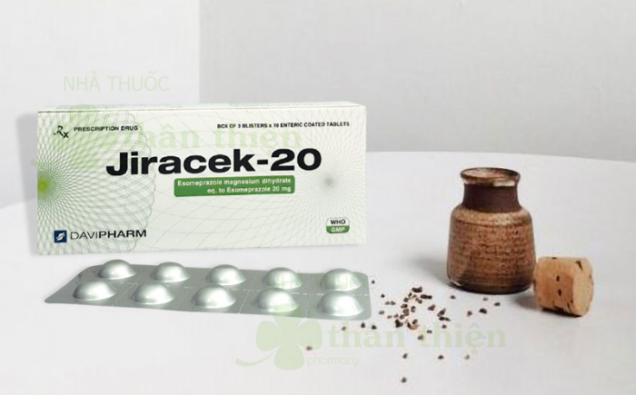 Thuốc Jiracek-20 Davipharm điều trị viêm loét dạ dày, trào ngược dạ dày (Hộp 3 Vỉ x 10 Viên)