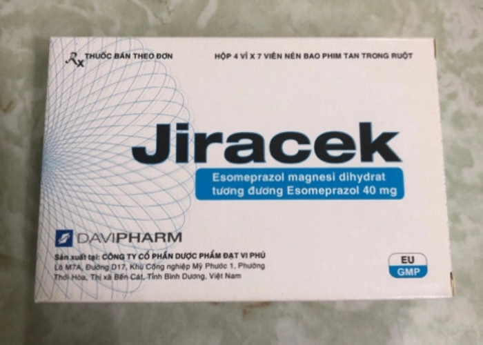 Thuốc Jiracek 40mg DaviPharm điều trị loét dạ dày - tá tràng (4 vỉ x 7 viên)