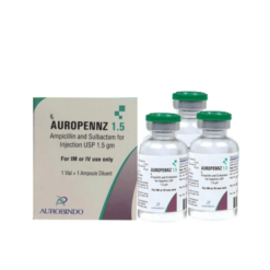 Thuốc kháng sinh Auropennz 1.5 Aurobindo điều trị nhiễm khuẩn (Hộp 1 lọ + 1 ống nước pha tiêm 5ml)