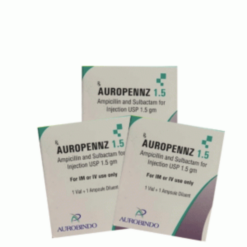Thuốc kháng sinh Auropennz 1.5 Aurobindo điều trị nhiễm khuẩn (Hộp 1 lọ + 1 ống nước pha tiêm 5ml)
