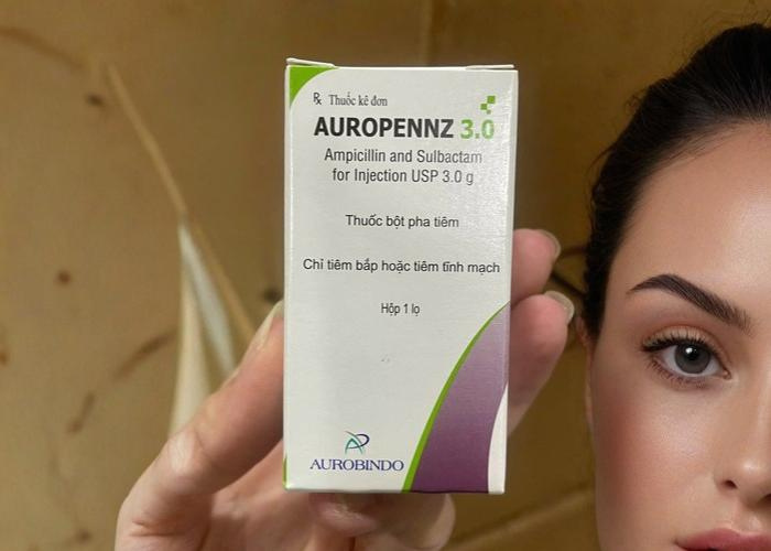Thuốc kháng sinh Auropennz 1.5 Aurobindo điều trị nhiễm khuẩn (Hộp 1 lọ + 1 ống nước pha tiêm 5ml)