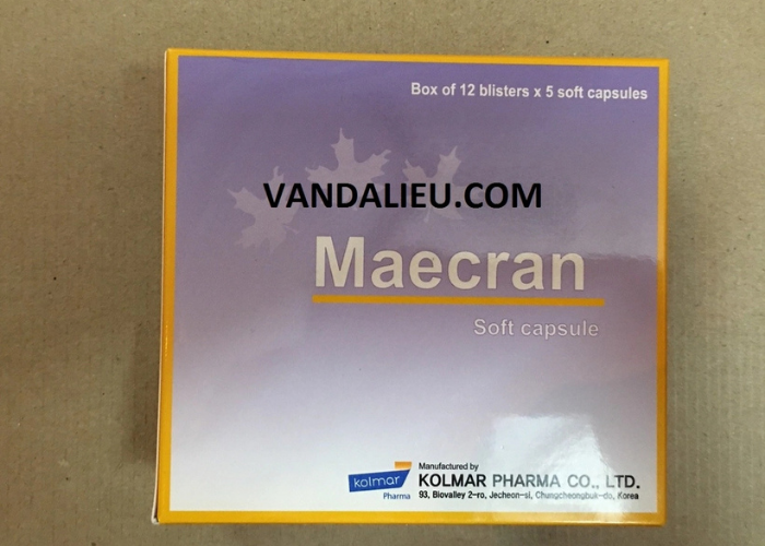 Thuốc Maecran BRN science điều trị cho người bệnh suy nhược cơ thể, gầy mòn, thiếu máu (hộp 12 vỉ x 5 viên)