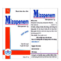 Thuốc Mizapenem 1g MD Pharco kháng sinh điều trị nhiễm khuẩn (Hộp 1 lọ)