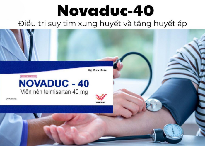 Thuốc Novaduc-40 Windlas điều trị tăng huyết áp (3 vỉ x 10 viên)