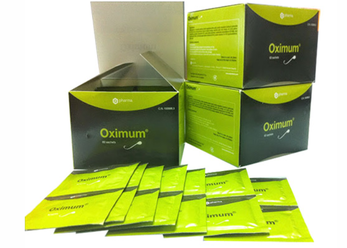 Thuốc Oximum Fine Japan có tác dụng cải thiện khả năng sinh sản, hỗ trợ nâng cao chất lượng tinh trùng, chống oxy hóa mạnh (Hộp 60 gói)