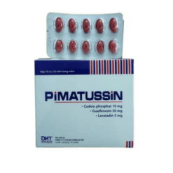 Thuốc Pimatussin Hataphar giảm ho do cảm lạnh (hộp 1 vỉ x 10 viên)