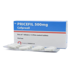 Thuốc Pricefil 500mg Vianex điều trị nhiễm khuẩn đường hô hấp (1 vỉ x 12 viên)