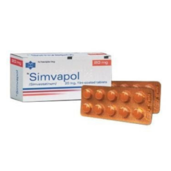 Thuốc Simvapol 20mg Polfarmex phòng ngừa bệnh mạch vành (hộp 1 vỉ x 10 viên)