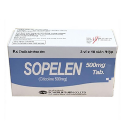 Thuốc Sopelen 500mg BCworld điều trị các rối loạn ý thức (3 vỉ x 10 viên)