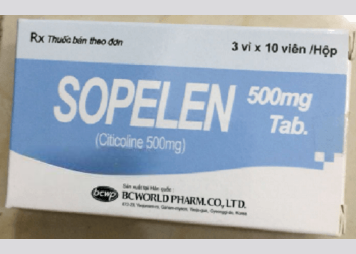 Thuốc Sopelen 500mg BCworld điều trị các rối loạn ý thức (3 vỉ x 10 viên)
