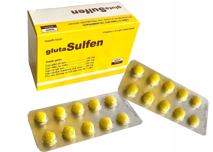  Thuốc uống bổ gan Gluta Sulfen Armephaco (10 vỉ x 10 viên)