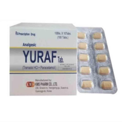 Thuốc Yuraf Tab KMS Pharm trị các cơn đau trung bình đến nặng (10 vỉ x 10 viên)