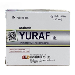Thuốc Yuraf Tab KMS Pharm trị các cơn đau trung bình đến nặng (10 vỉ x 10 viên)