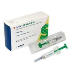 Thuốc Zarzio 30 MU/0.5ml rút ngắn thời gian giảm mạch cầu trung tính và giảm tai biến sốt trong điều trị ung thư (5 cái)
