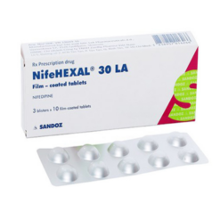 Viên nén NifeHexal 30 LA Sandoz điều trị tăng huyết áp (3 vỉ x 10 viên)
