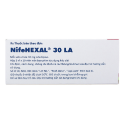 Viên nén NifeHexal 30 LA Sandoz điều trị tăng huyết áp (3 vỉ x 10 viên)