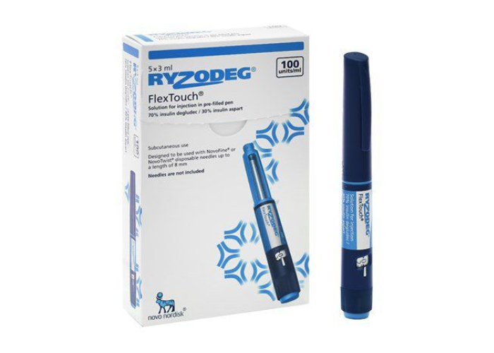 Bút tiêm Ryzodeg FlexTouch 100Units/ml điều trị đái tháo đường (5 cây x 3ml)