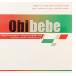 Dung dịch uống Obibebe Hataphar điều trị thiếu magnesi nặng