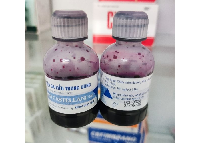 Dung dịch bôi ngoài da Castelani DL 17ml Quablue Pharma hỗ trợ phòng ngừa viêm da do bỏng da, lở loét