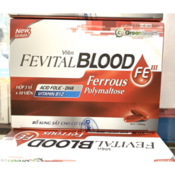 FEVITAL BLOOD Greenhealth Bổ sung sắt, vitamin và khoáng chất cho phụ nữ trong thời kì mang thai và cho con bú (Hộp 3 vỉ x 10 viên)